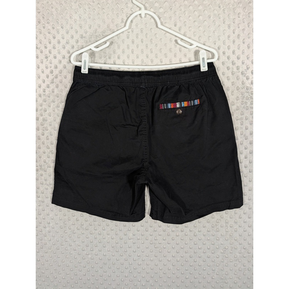 Wowie Casual Shorts Men's Large Black Aztec Tribal Trim Beach 7" Slim - Picture 5 of 14